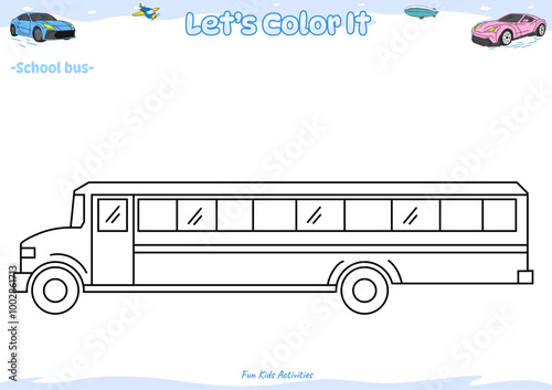Lets color it School bus 2