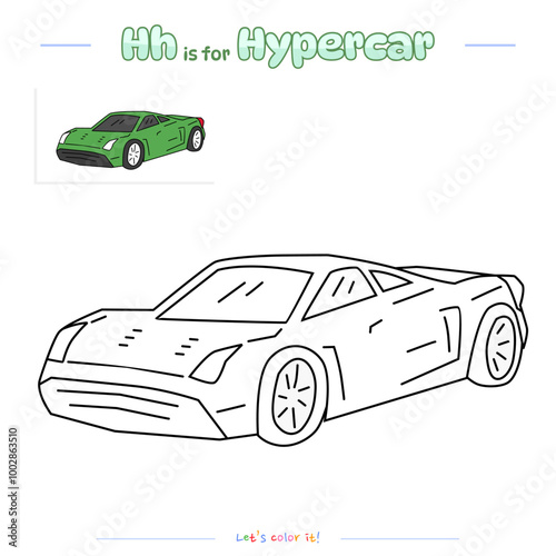 Coloring Page Hypercar 3