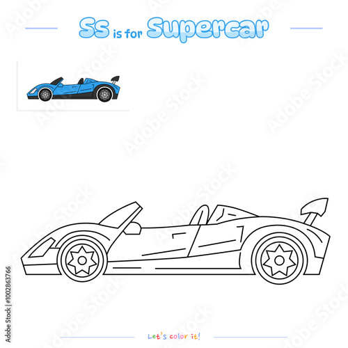 Coloring Page Supercar 2
