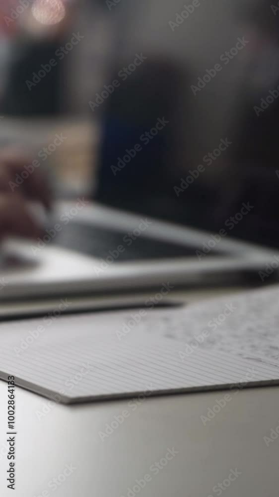 Remote Work: Man Creating Ideas Through Journaling Remote Work: Man Creating Ideas Through Journaling