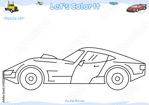 Lets color it muscle car 1