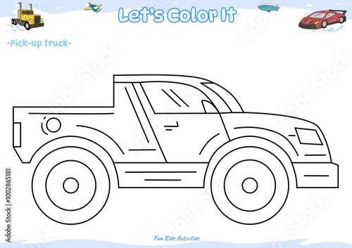 Lets color it Pick-up Truck 4