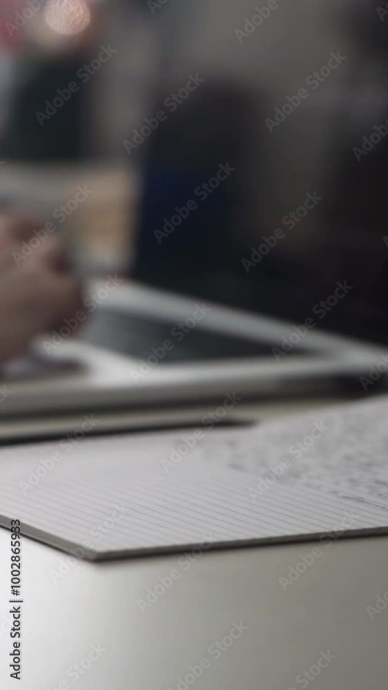 Remote Work: Man Creating Ideas Through Journaling Remote Work: Man Creating Ideas Through Journaling