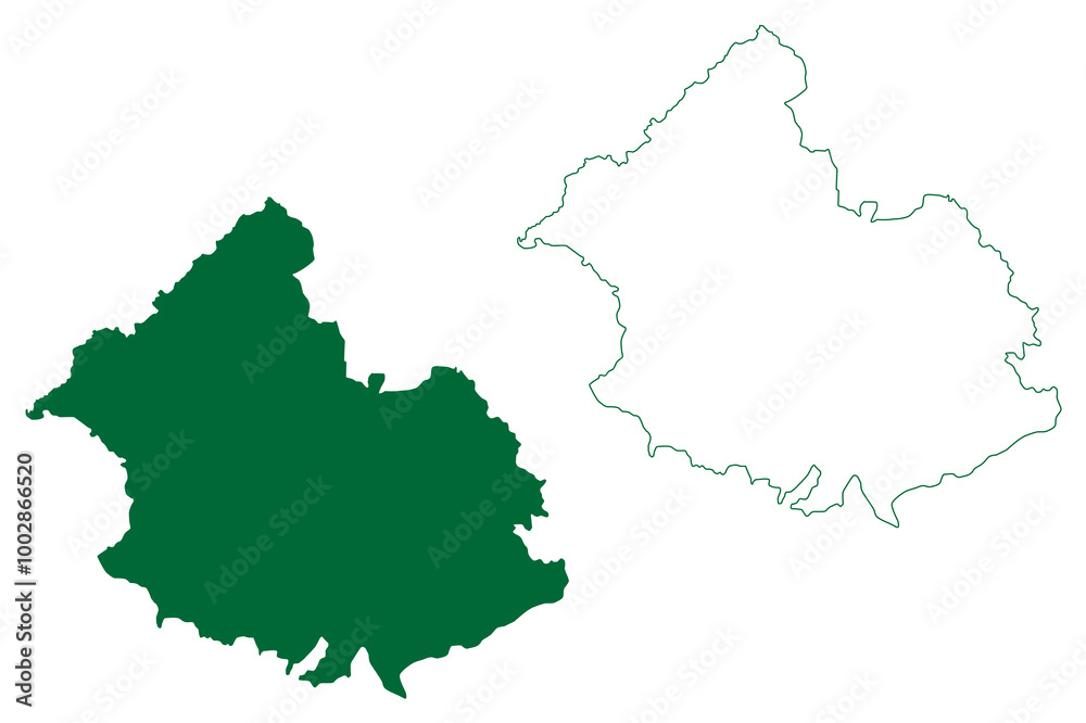 Sirmaur district (Himachal Pradesh State, Republic of India) map vector illustration, scribble sketch Sirmaur map Sirmaur district (Himachal Pradesh State, Republic of India) map vector illustration, scribble sketch Sirmaur map