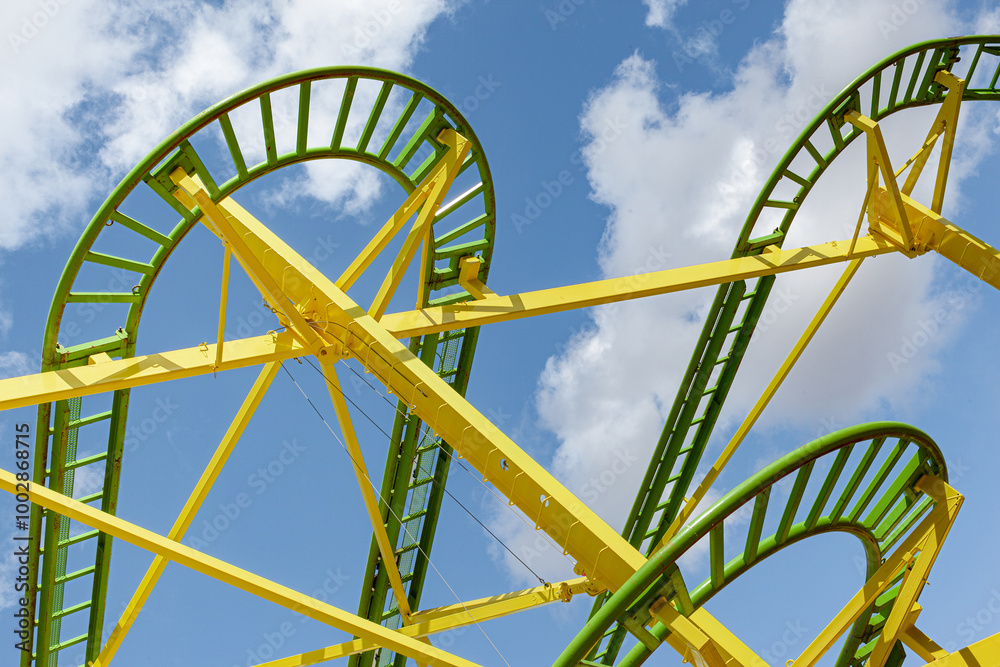 Blue sky at the funfair