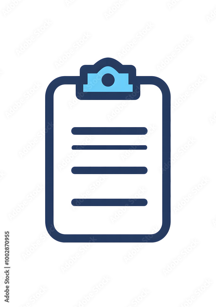 Minimalist Clipboard with Task List Icon Minimalist Clipboard with Task List Icon
