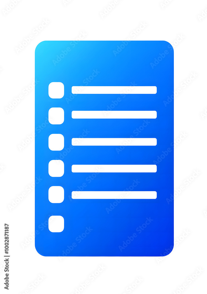 Minimalist Clipboard with Task List Icon Minimalist Clipboard with Task List Icon