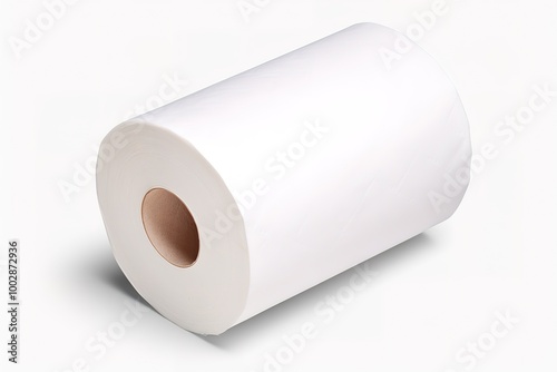 Toilet paper, white tissues isolated on white background 