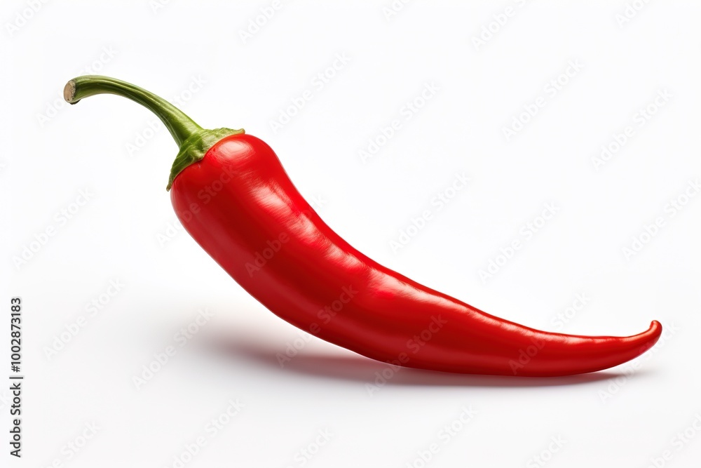 Red hot chilli pepper isolated on white background.
Red hot chilli pepper isolated on white background.