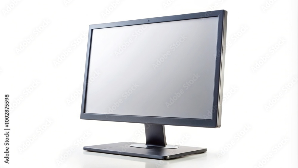 A single monitor on white background