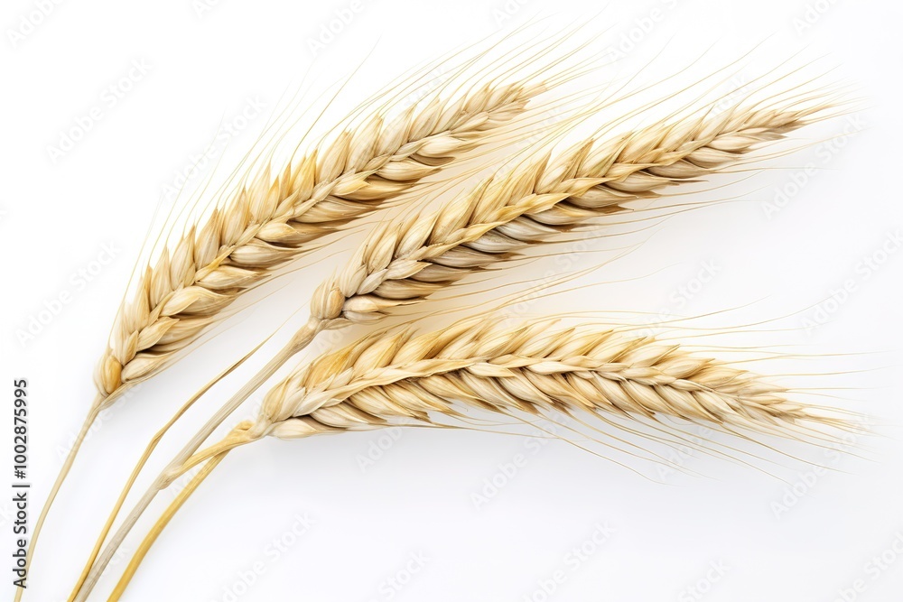 Wheat ears isolated on a white background Wheat ears isolated on a white background