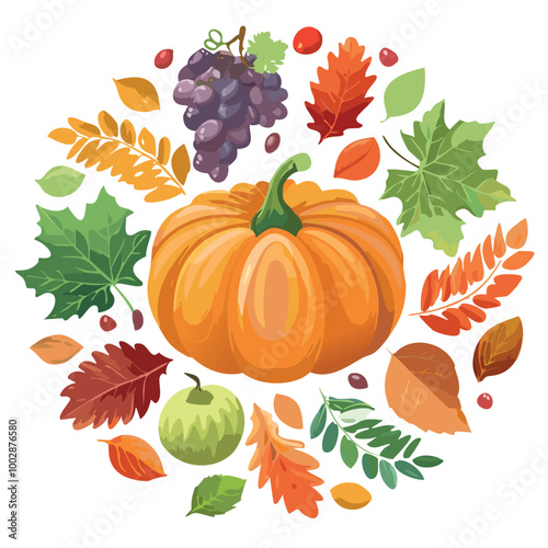 Thanksgiving Holiday vector illustration.