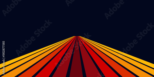 Abstract background of rainbow groovy Wavy Line design in 1970s Hippie Retro style. Vector pattern ready to use for cloth, textile, wrap and other.