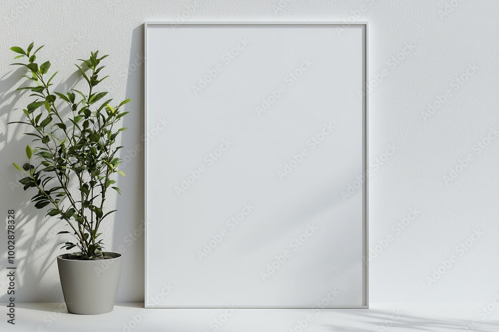 A3 Poster Mockup on White Background created with Generative AI A3 Poster Mockup on White Background created with Generative AI