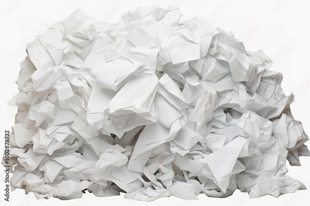 Crumpled and torn paper towels isolated on white Crumpled and torn paper towels isolated on white