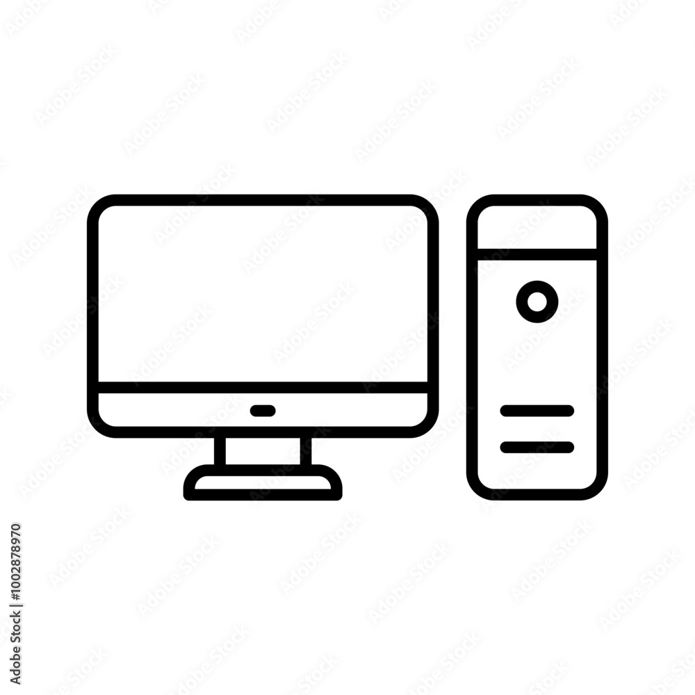pc computer icon sign vector pc computer icon sign vector