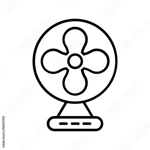 Table fan icon isolated on background
