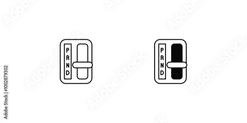 gearshift set icon with white background vector stock illustration