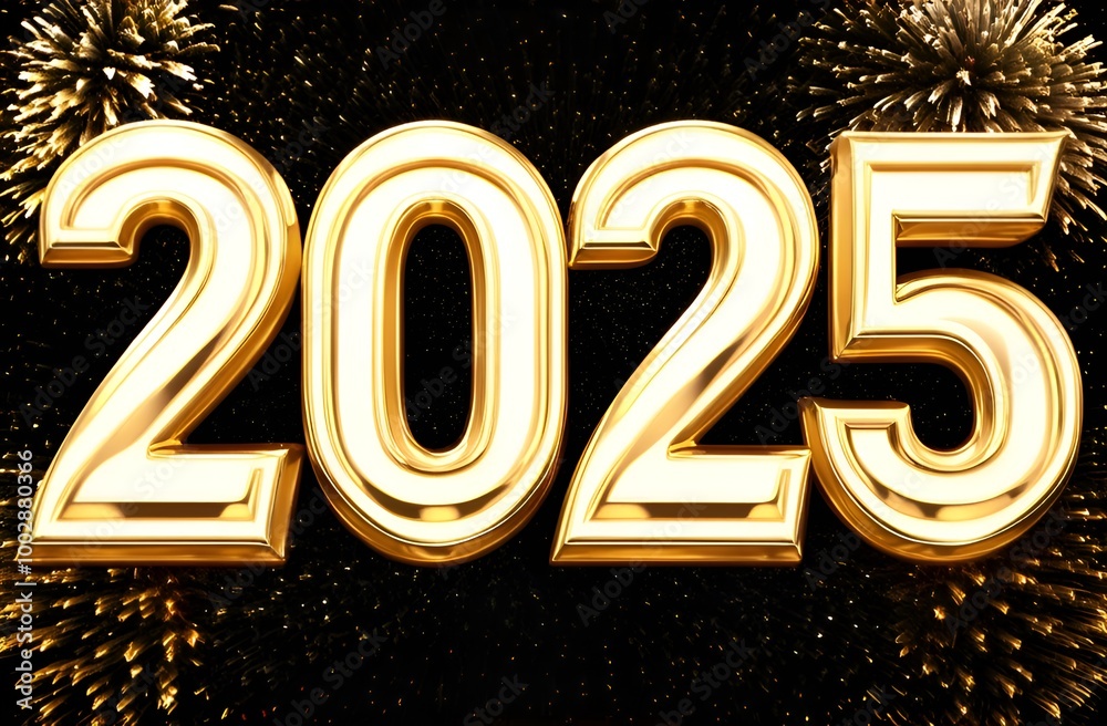 2025 with numbers in New Year's style 2025 with numbers in New Year's style