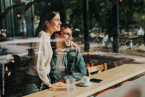 Couple enjoying a warm afte...
