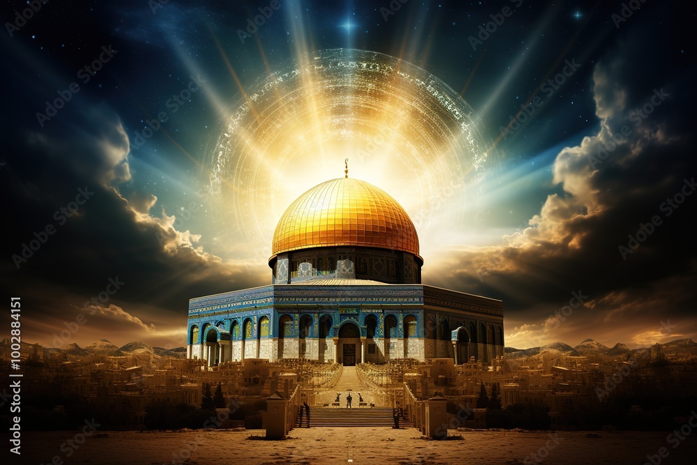Obraz premium Al-Aqsa Mosque, Dome of the Rock