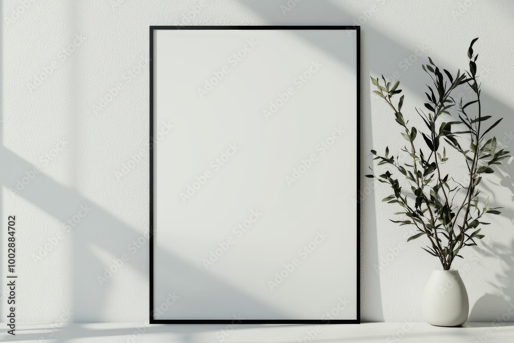 A3 Poster Mockup on White Background created with Generative AI A3 Poster Mockup on White Background created with Generative AI