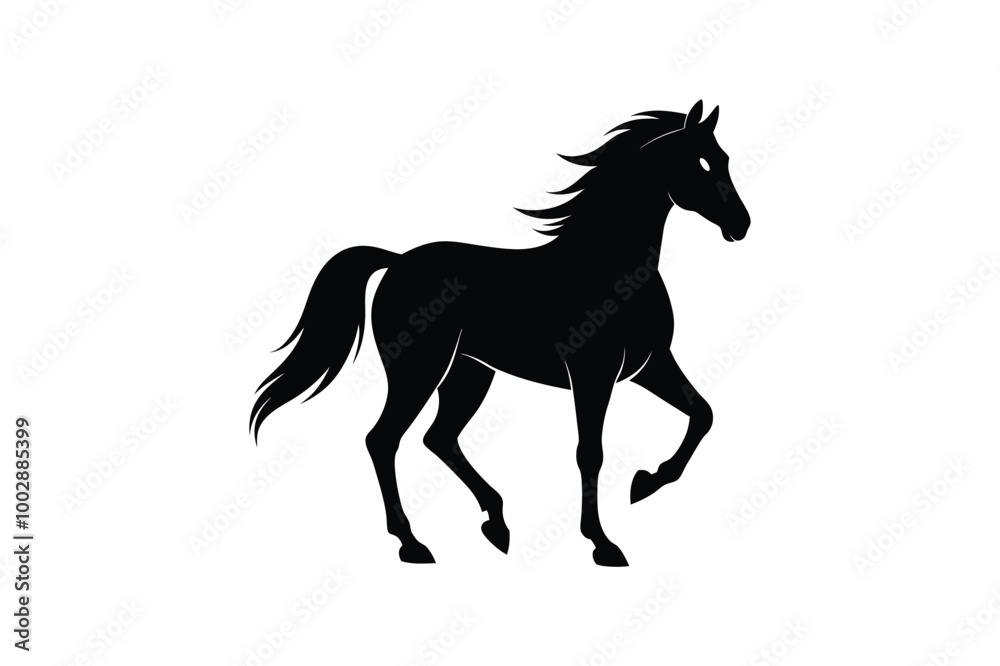 Fototapeta premium Horse silhouette vector illustration