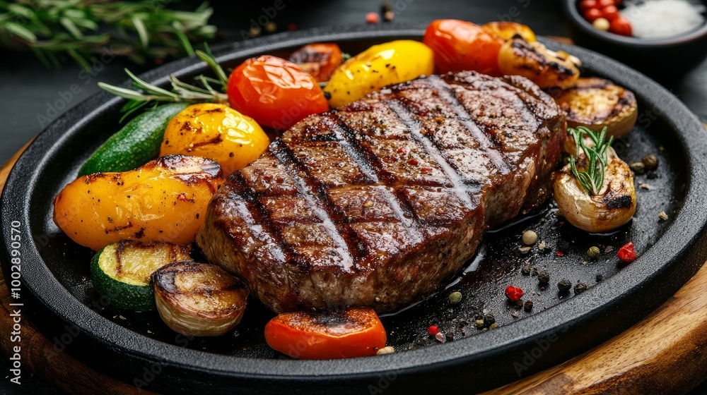 Filet of Grilled Steak with Vegetables
Filet of Grilled Steak with Vegetables
