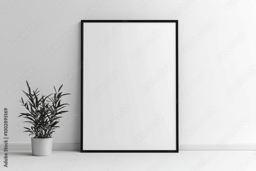 A3 Poster Mockup on White Background created with Generative AI