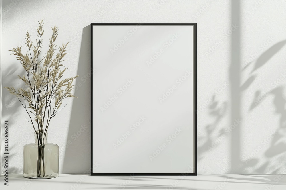 A3 Poster Mockup on White Background created with Generative AI A3 Poster Mockup on White Background created with Generative AI