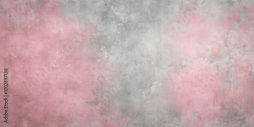 Abstract artistic background in pink and gray with textured detail wide-angle