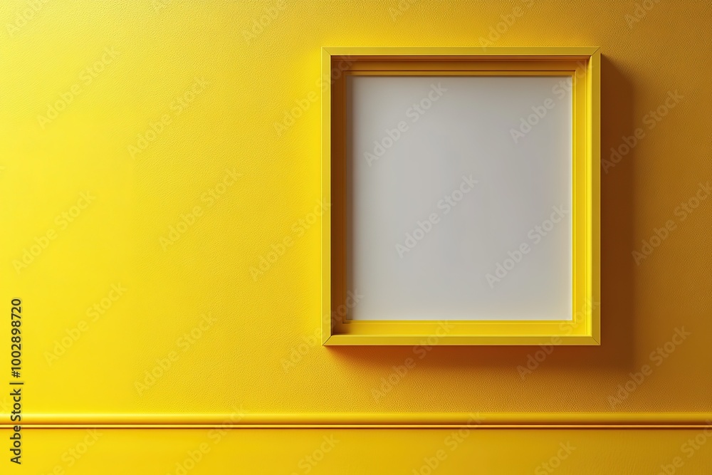 A yellow frame with a white background A yellow frame with a white background