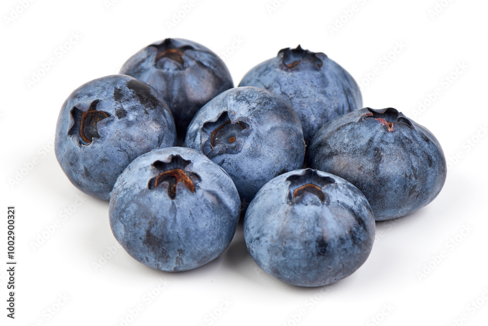Blueberries, isolated on white background
