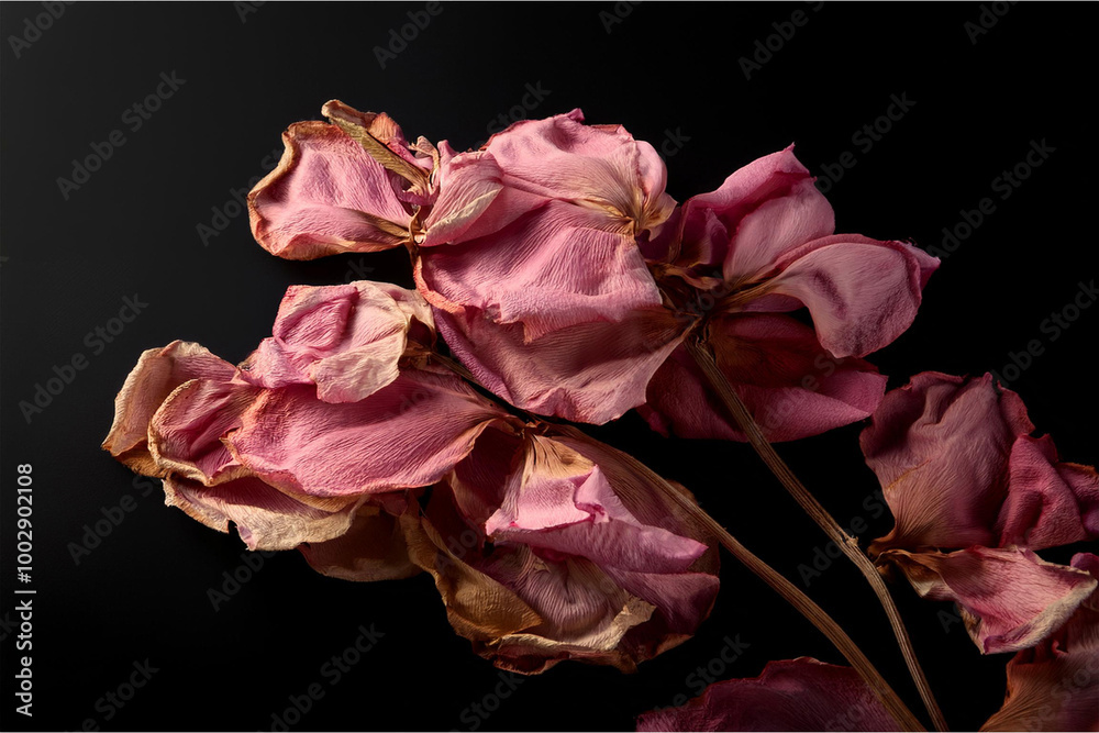Flores que mantienen su belleza aun estando ya mustias y secas por el paso del tiempo una vez cortadas.