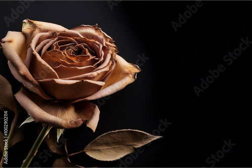 Flores que mantienen su belleza aun estando ya mustias y secas por el paso del tiempo una vez cortadas. photo