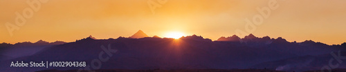 Mountains on sunrise