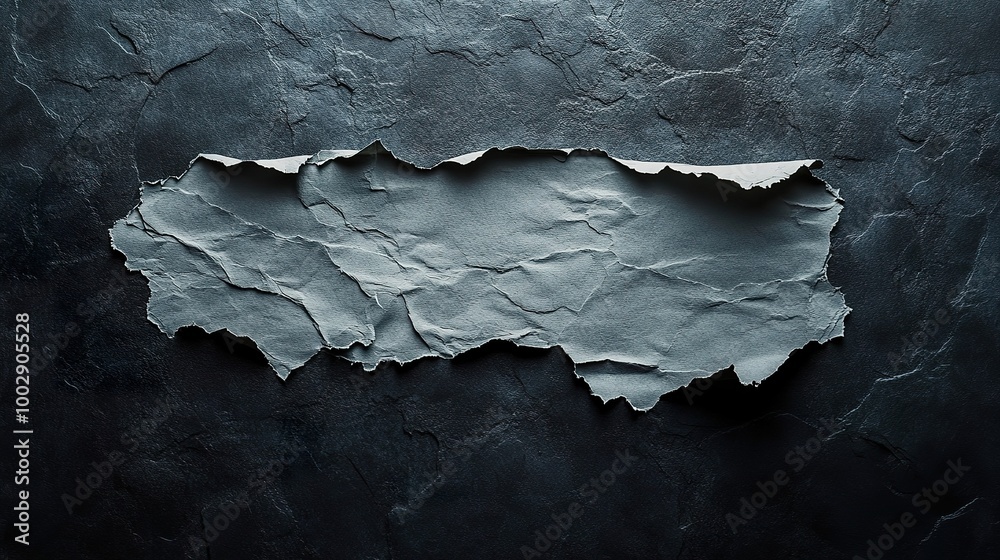 Torn Paper with Crisp Edges Isolated on Dark Background Torn Paper with Crisp Edges Isolated on Dark Background