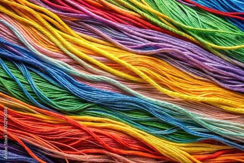 Abstract background of colored thread strands