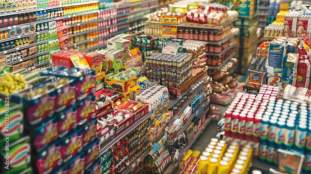 A vivid visual of grocery stores heaped on top of another A vivid visual of grocery stores heaped on top of another