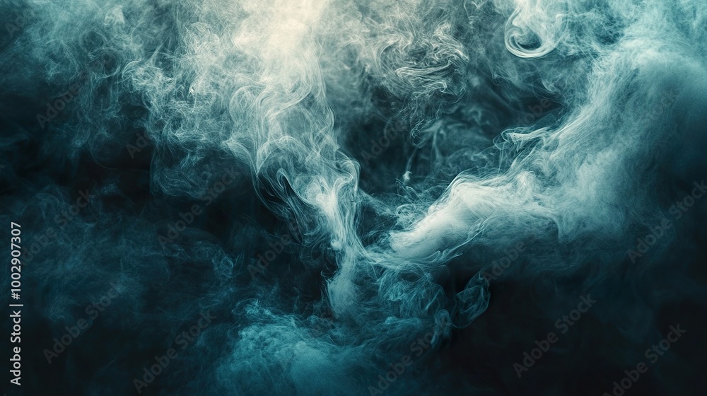 Obraz premium Abstract Smoke Swirls on Dark Background