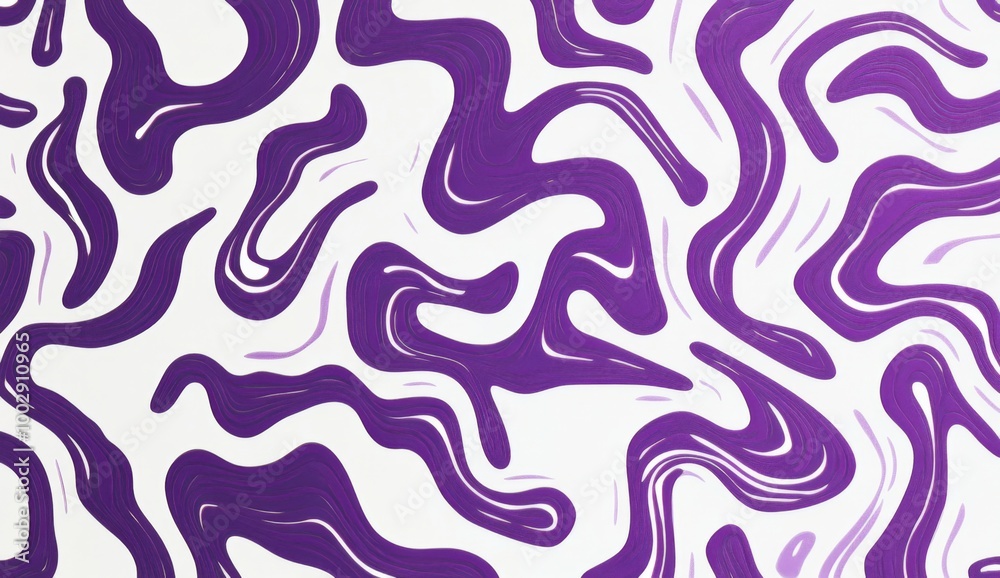 A dark violet and white pattern of squiggles A dark violet and white pattern of squiggles