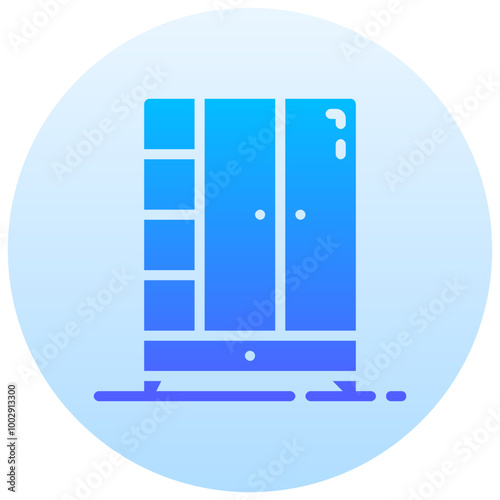 wardrobe round gradient vector icon