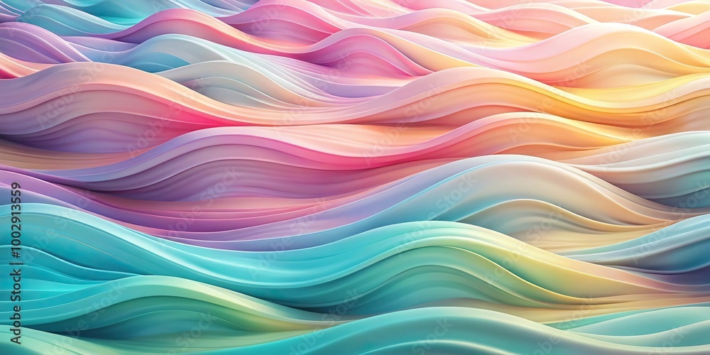 Abstract background of pastel colored waves with depth of field Abstract background of pastel colored waves with depth of field