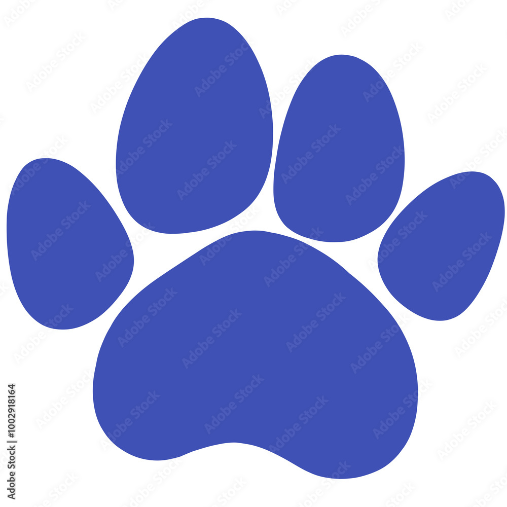 blue animal paw cartoon illustration blue animal paw cartoon illustration