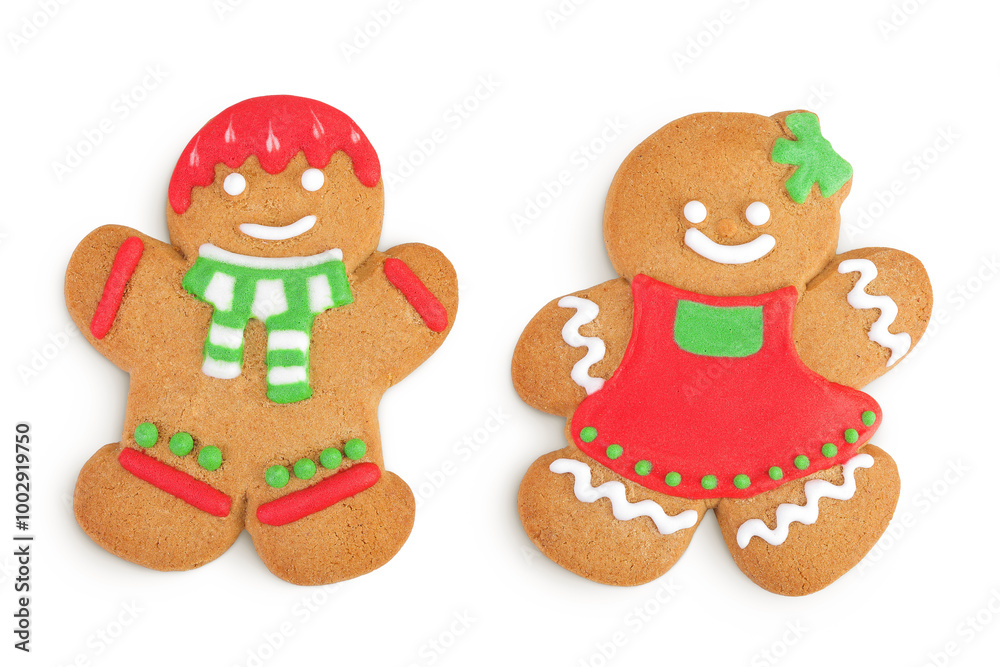 christmas gingerbread cookie isolated on white background christmas gingerbread cookie isolated on white background