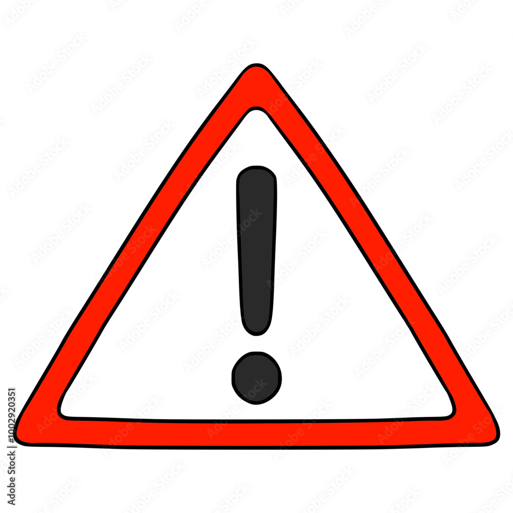 caution sign illustration hand drawn isolated vector caution sign illustration hand drawn isolated vector