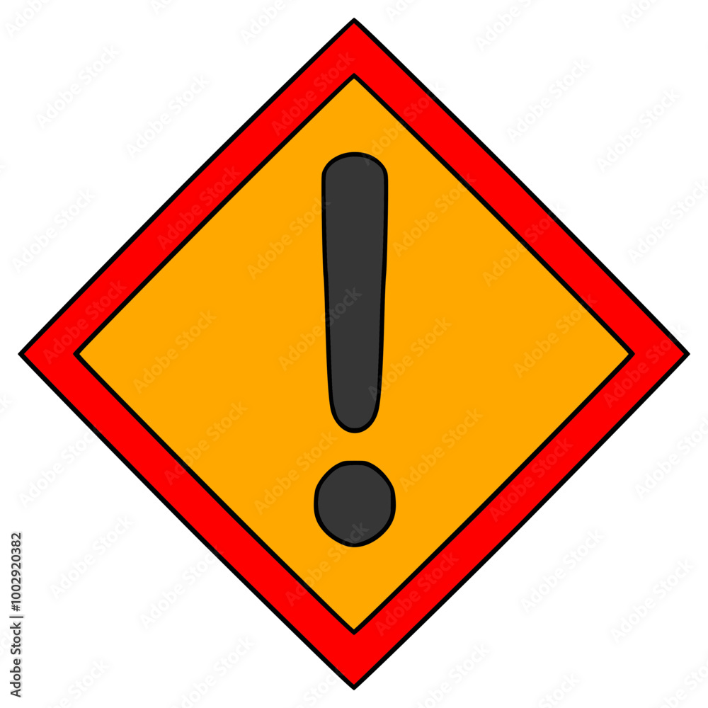 diamond shape warning sign illustration hand drawn isolated vector diamond shape warning sign illustration hand drawn isolated vector