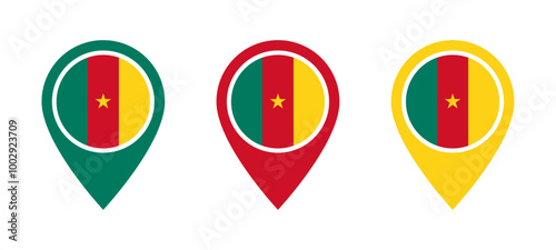 Free Download Cameroon flag location icon set - GFXLoad
