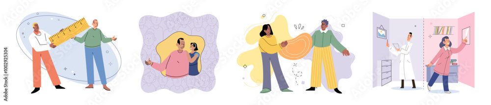 Social anxiety vector illustration. The social anxiety concept explores impact social fears on individuals Loneliness can intensify feelings sadness Psychological factors play role in mental health Social anxiety vector illustration. The social anxiety concept explores impact social fears on individuals Loneliness can intensify feelings sadness Psychological factors play role in mental health
