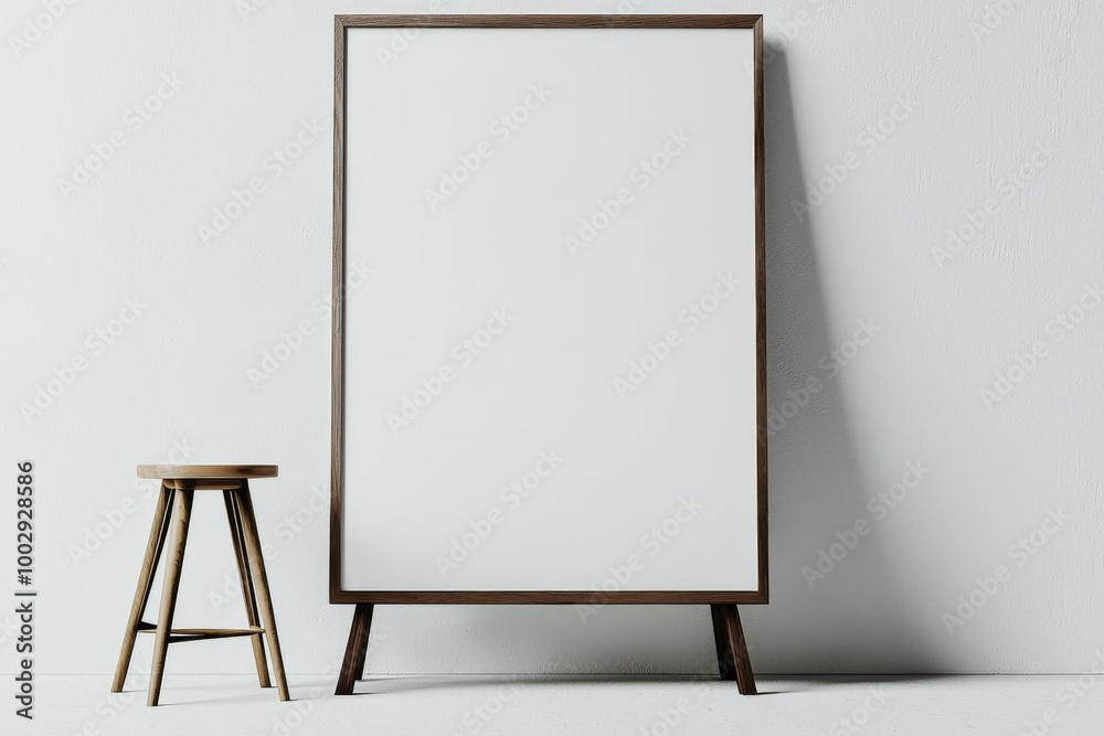 A3 Poster Mockup on White Background created with Generative AI A3 Poster Mockup on White Background created with Generative AI